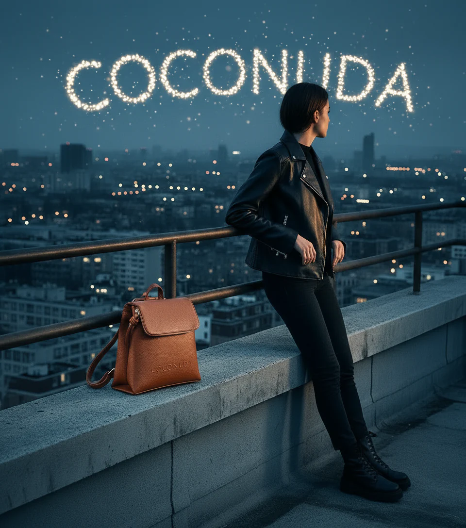 COCONUDA - Zaino donna zainetto firmato giornaliera elegante capiente vintage venata - immagine 3