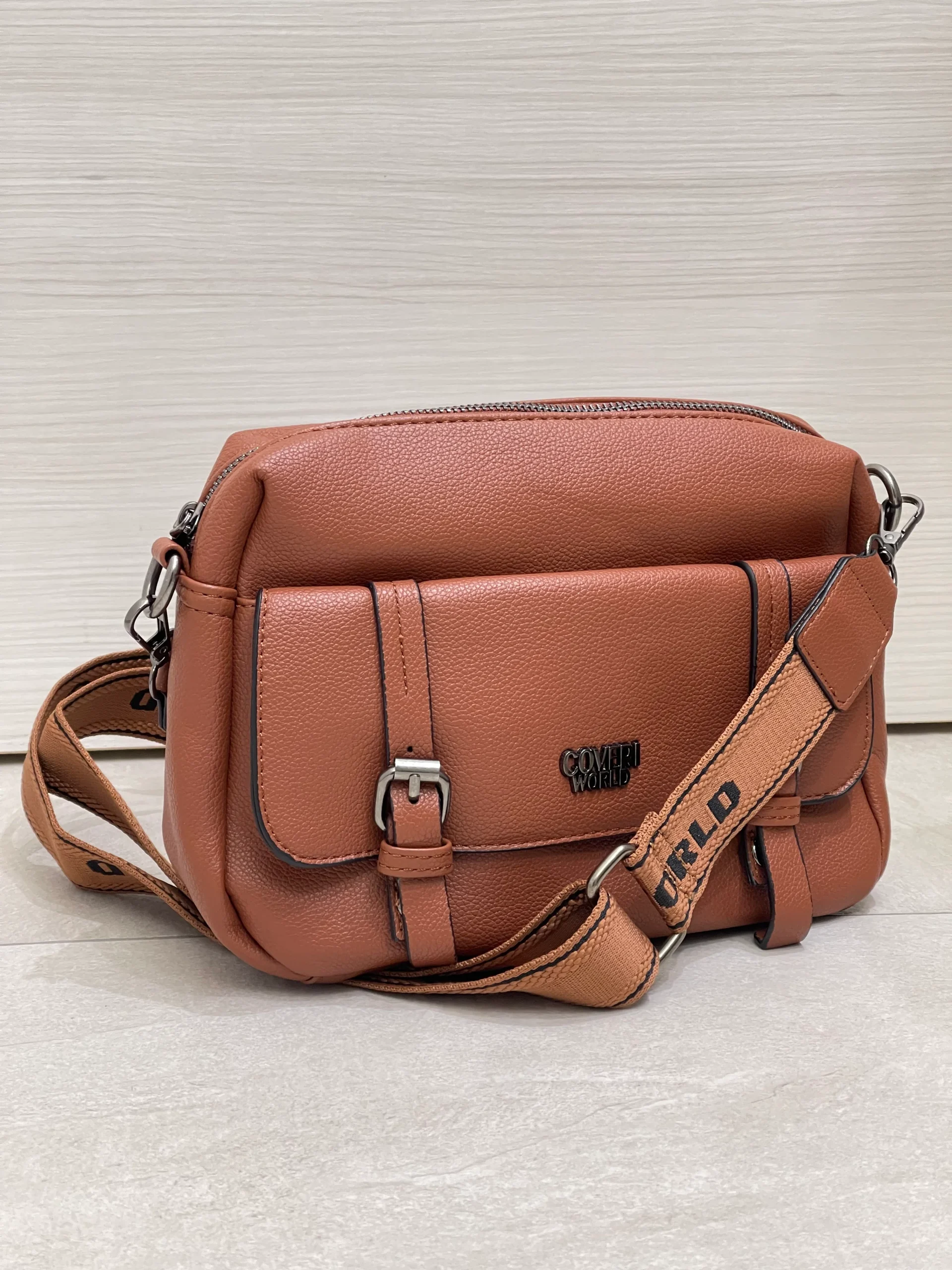 Borsetta coveri world elegante platta zip tracolla passeggio capiente zip - immagine 4
