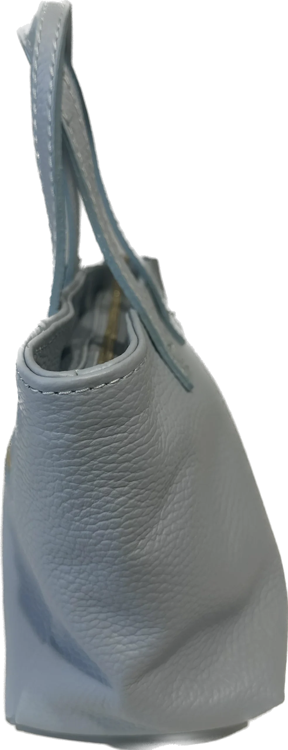 Borsetta in pelle martellata doppio manico superiore,tracolla e chiusura con zip - immagine 4